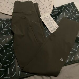 NWT Lululemon Fast and Free High-Rise Tight 25" *Ref, Sz 6, ARMY GREEN